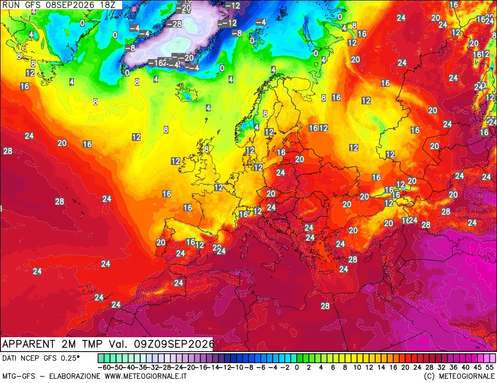mappa Temp percepita