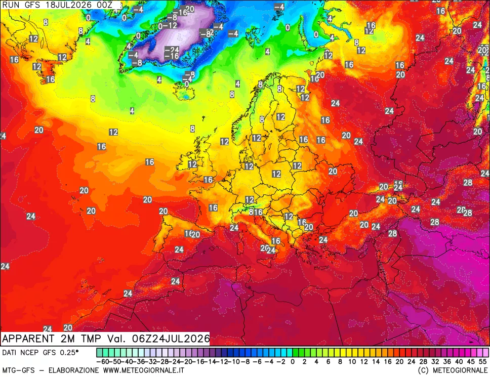 mappa Temp percepita