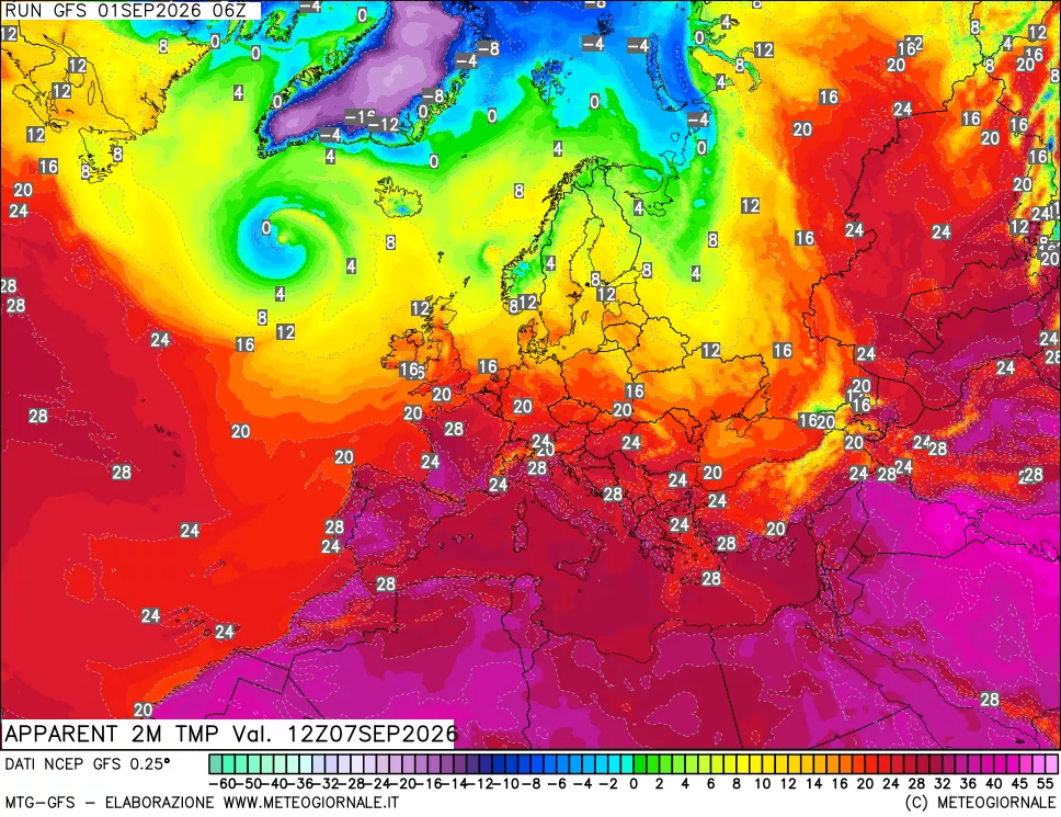 mappa Temp percepita