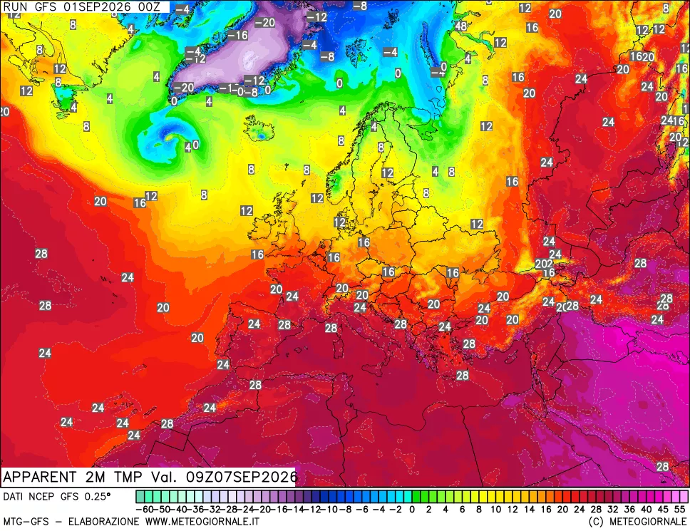 mappa Temp percepita