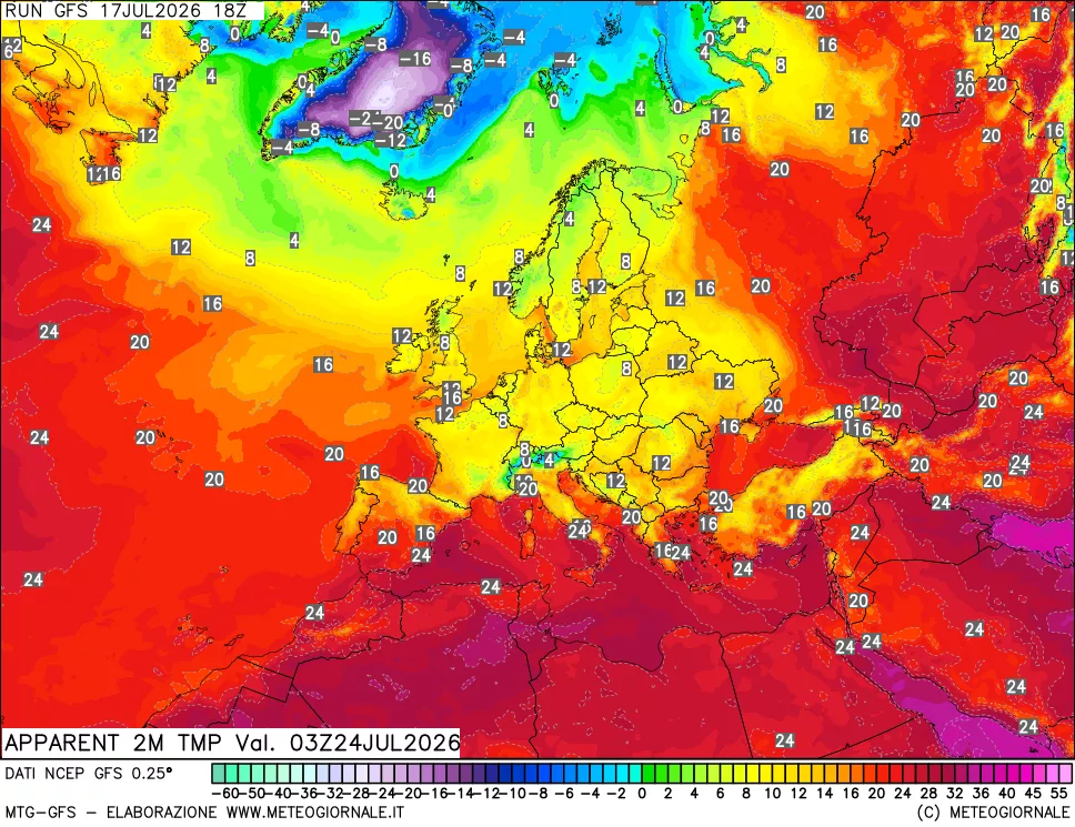 mappa Temp percepita