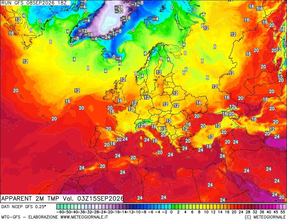 mappa Temp percepita