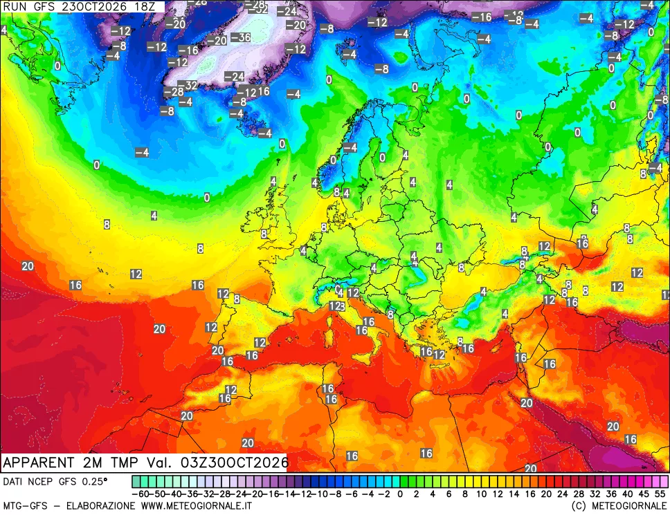 mappa Temp percepita