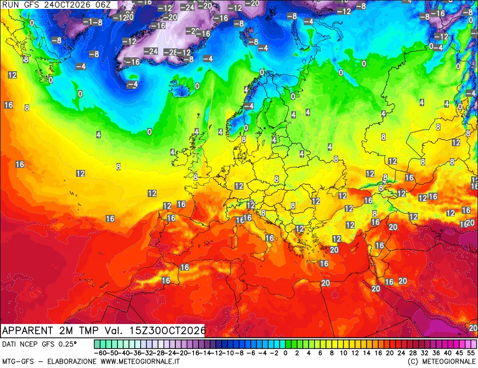 mappa Temp percepita