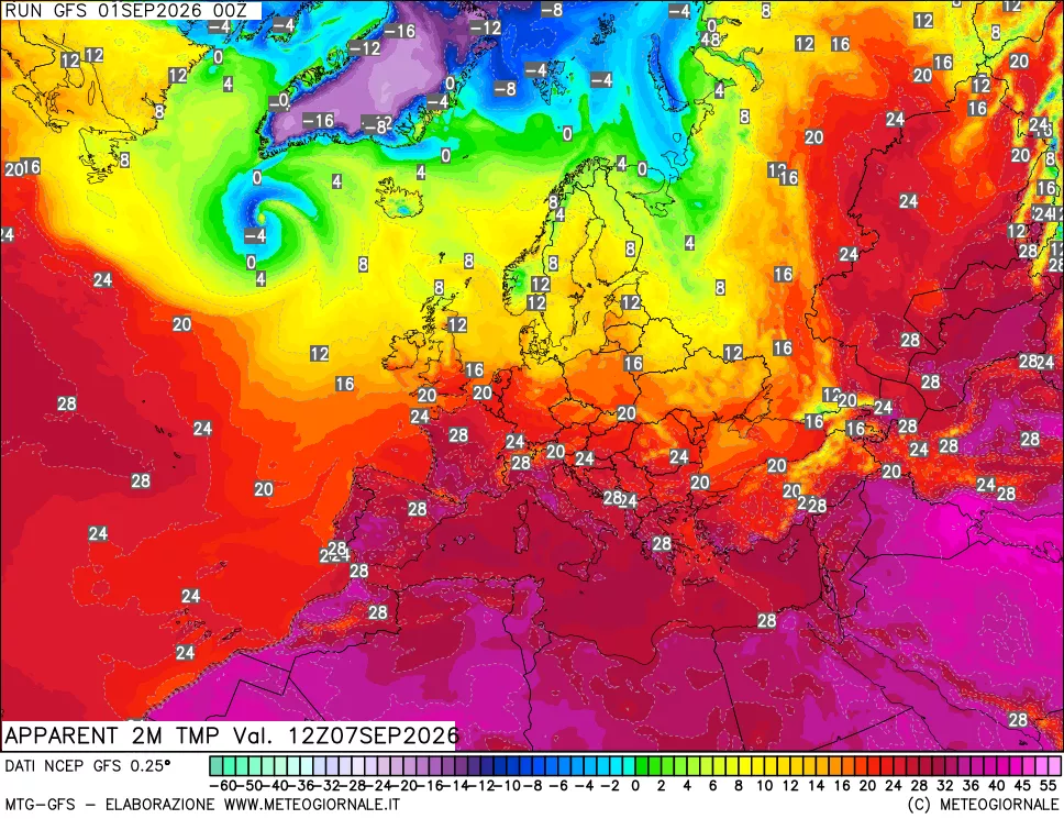 mappa Temp percepita