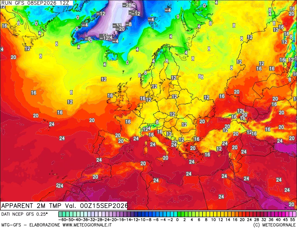 mappa Temp percepita