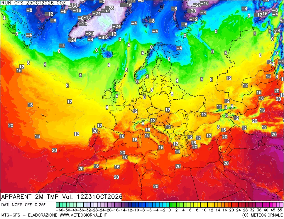 mappa Temp percepita