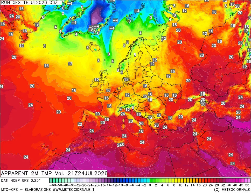 mappa Temp percepita