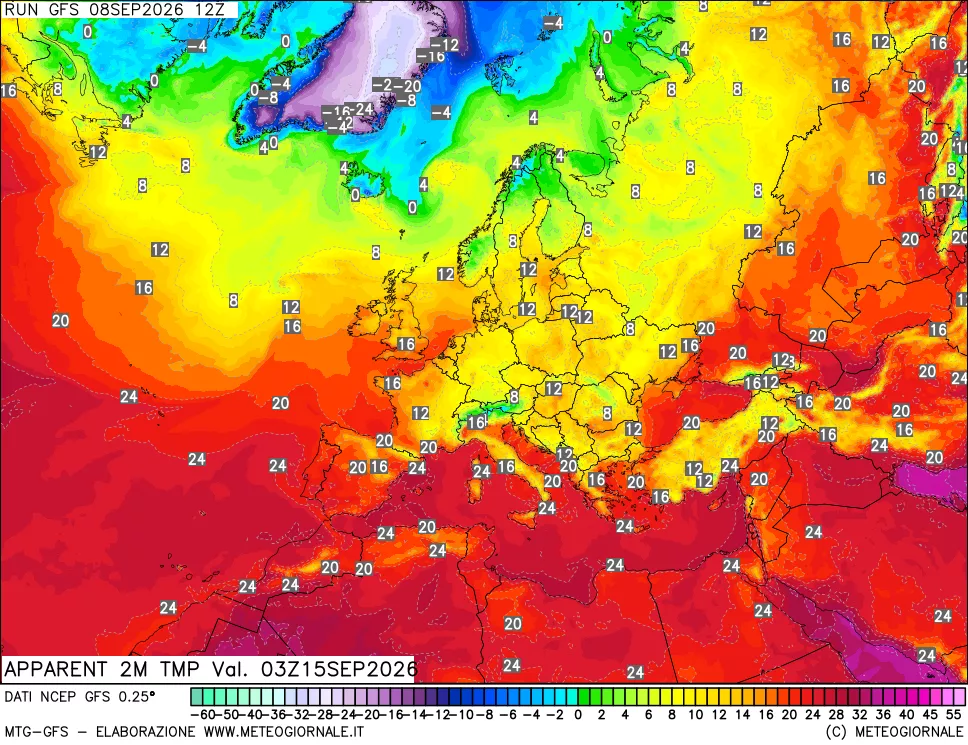 mappa Temp percepita