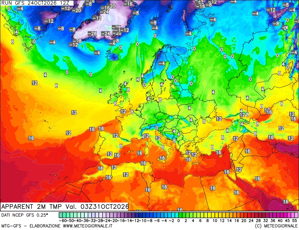mappa Temp percepita
