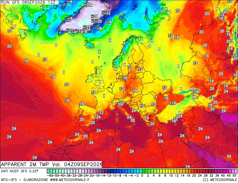 mappa Temp percepita