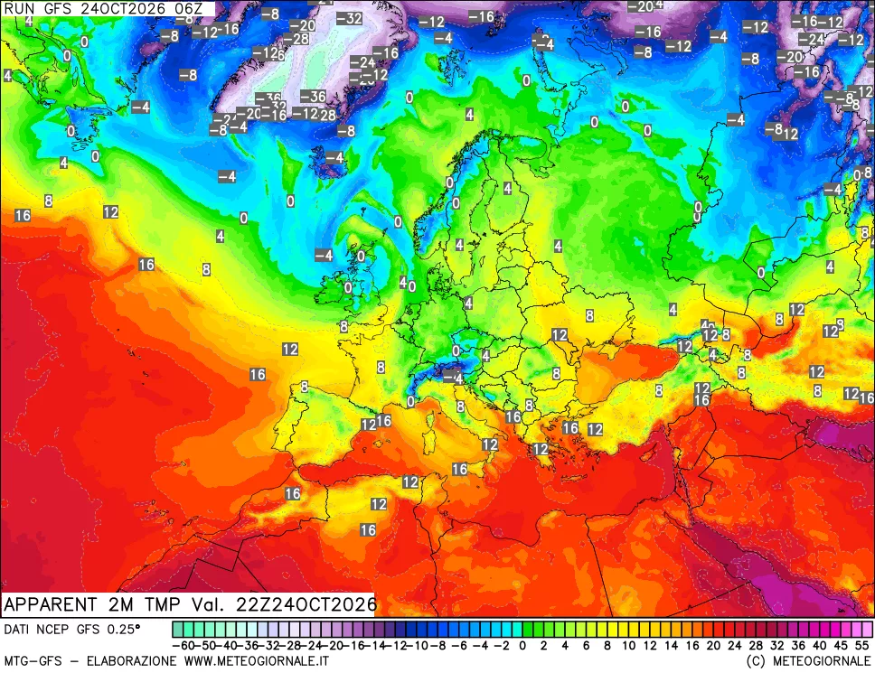 mappa Temp percepita