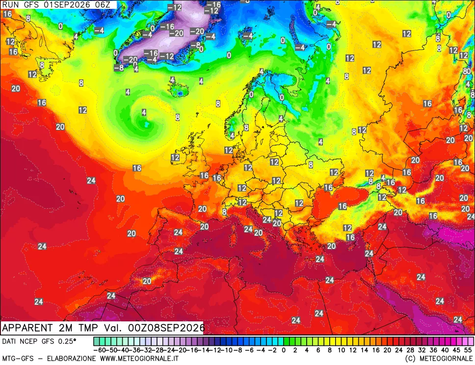 mappa Temp percepita