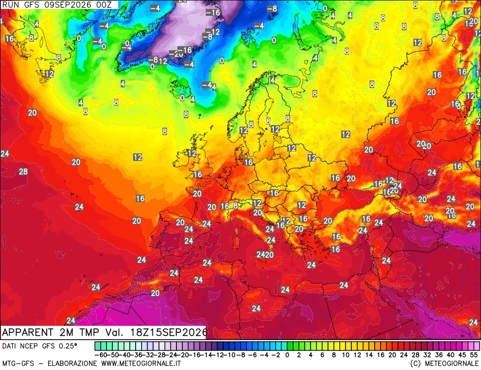 mappa Temp percepita