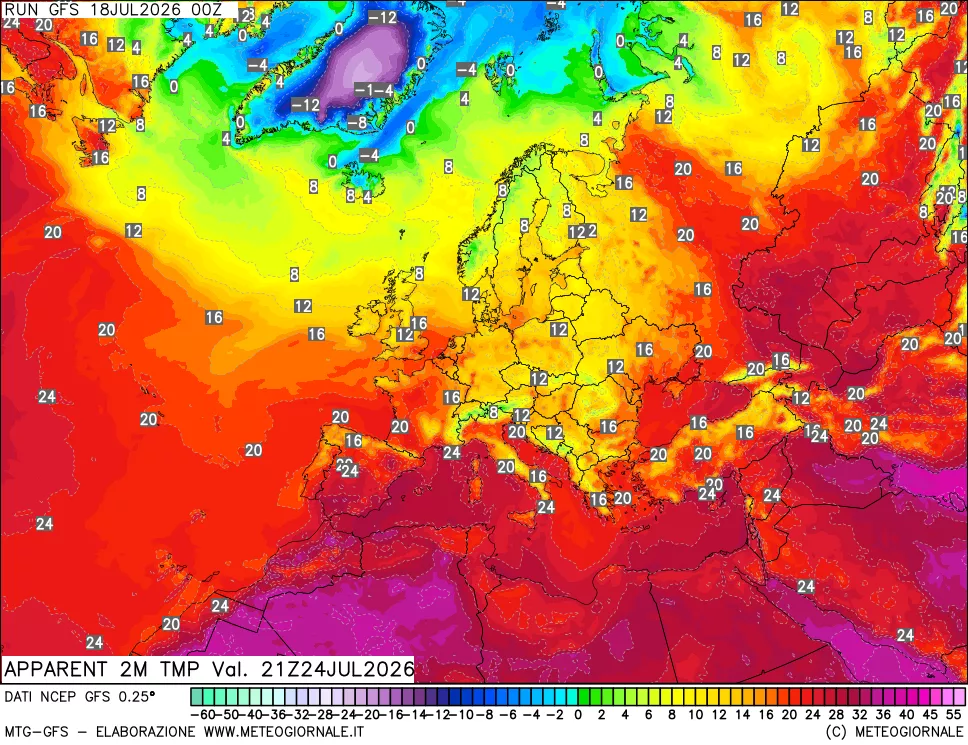mappa Temp percepita