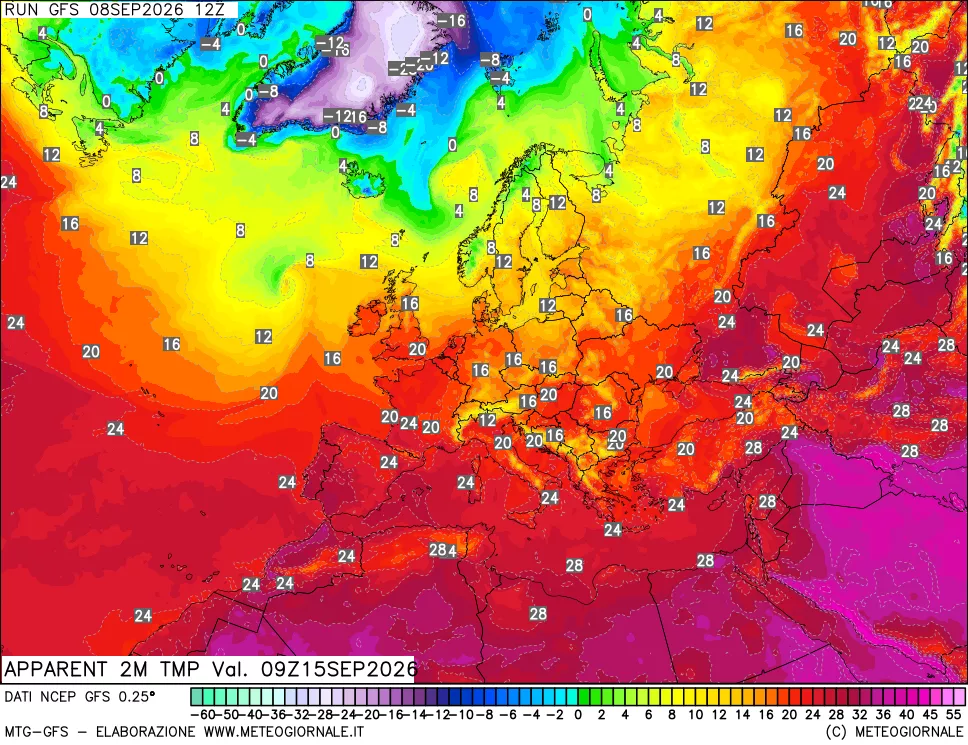 mappa Temp percepita