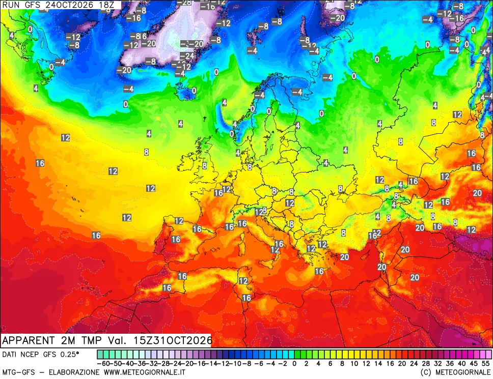 mappa Temp percepita