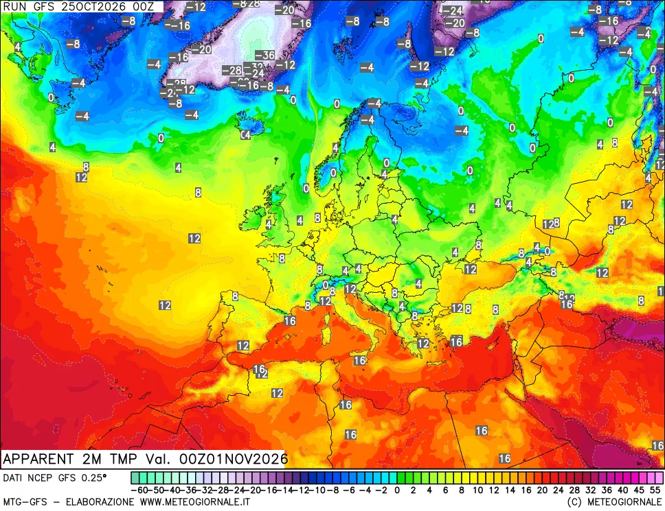mappa Temp percepita