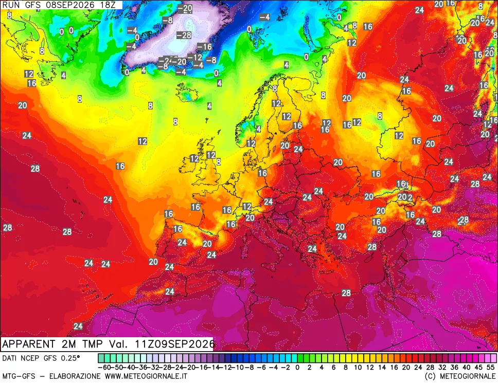 mappa Temp percepita