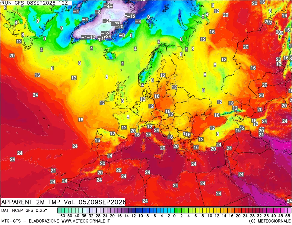 mappa Temp percepita