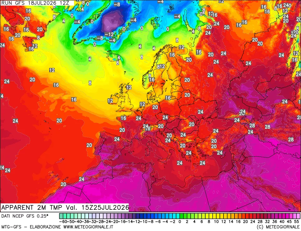 mappa Temp percepita