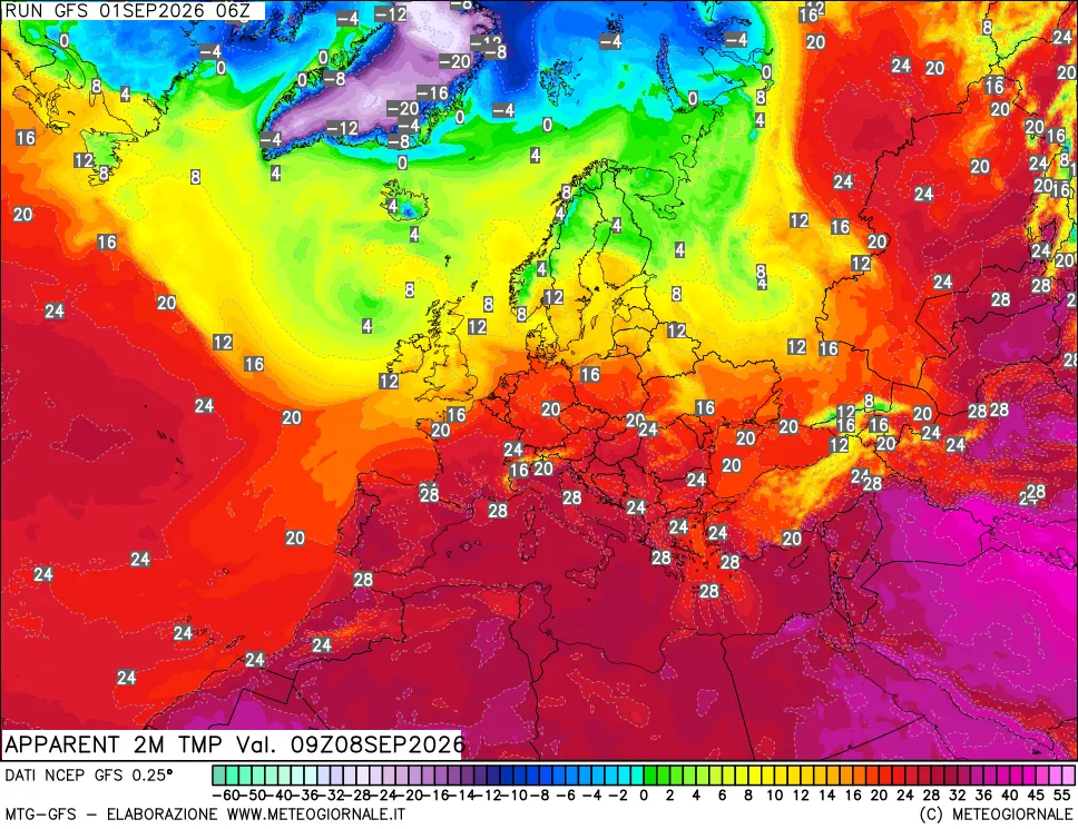 mappa Temp percepita