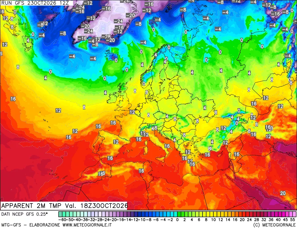 mappa Temp percepita