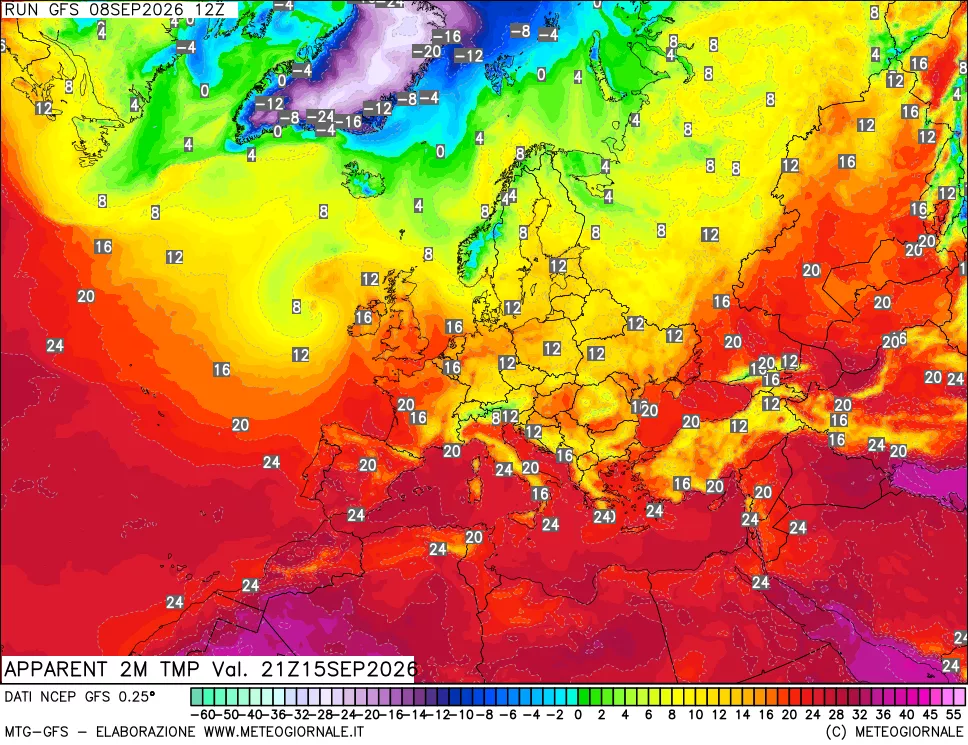 mappa Temp percepita