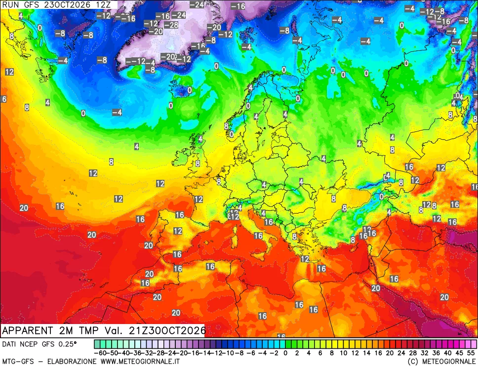 mappa Temp percepita