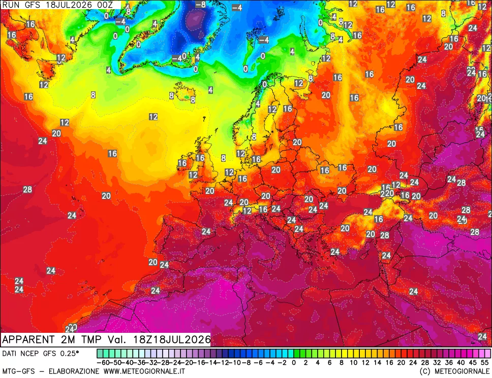 mappa Temp percepita