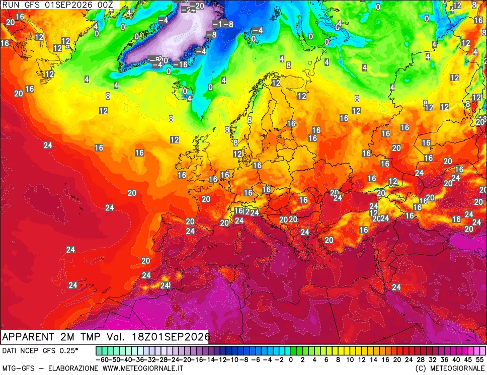 mappa Temp percepita