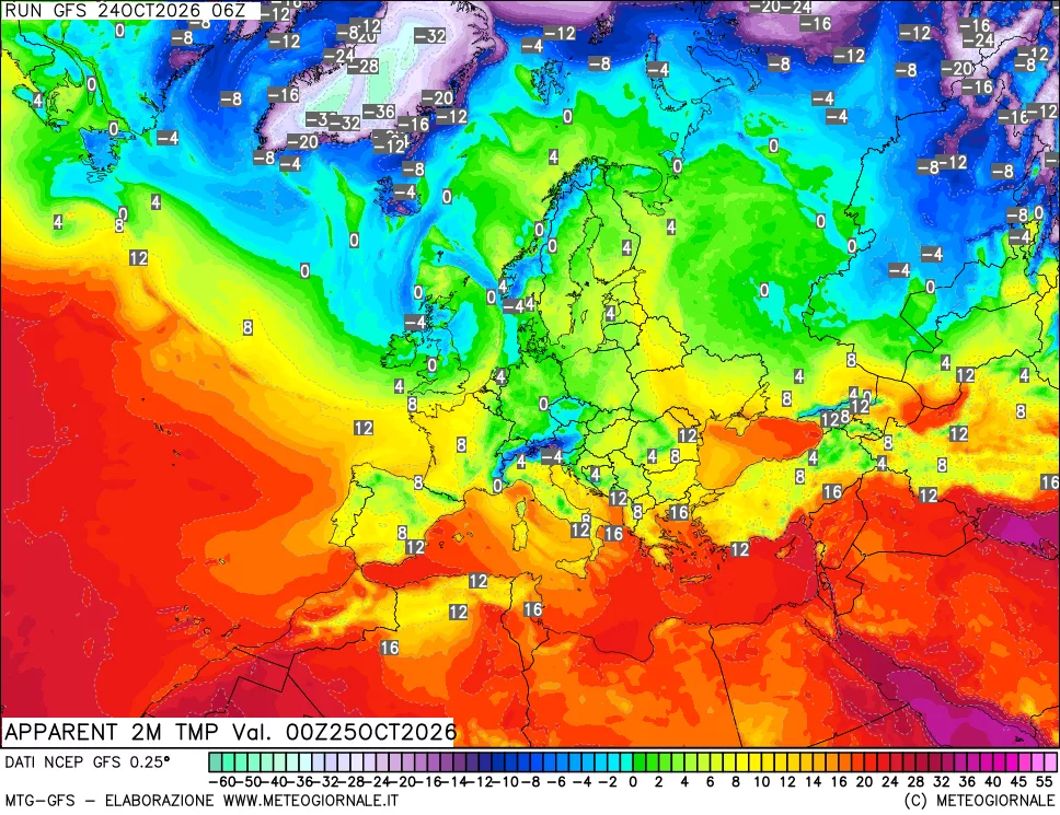 mappa Temp percepita