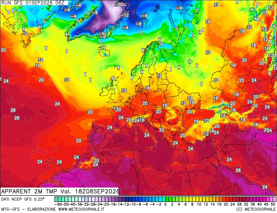mappa Temp percepita