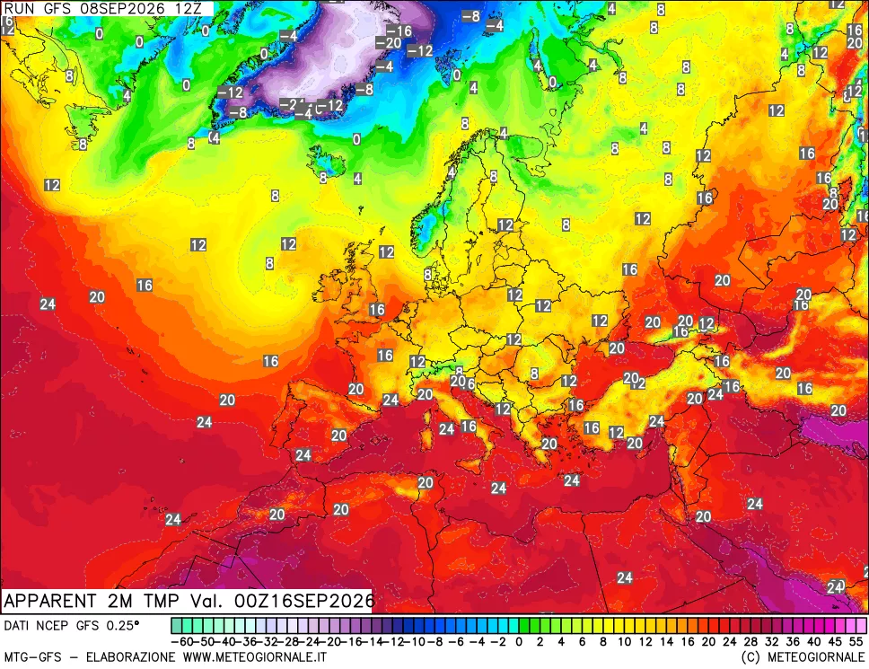 mappa Temp percepita