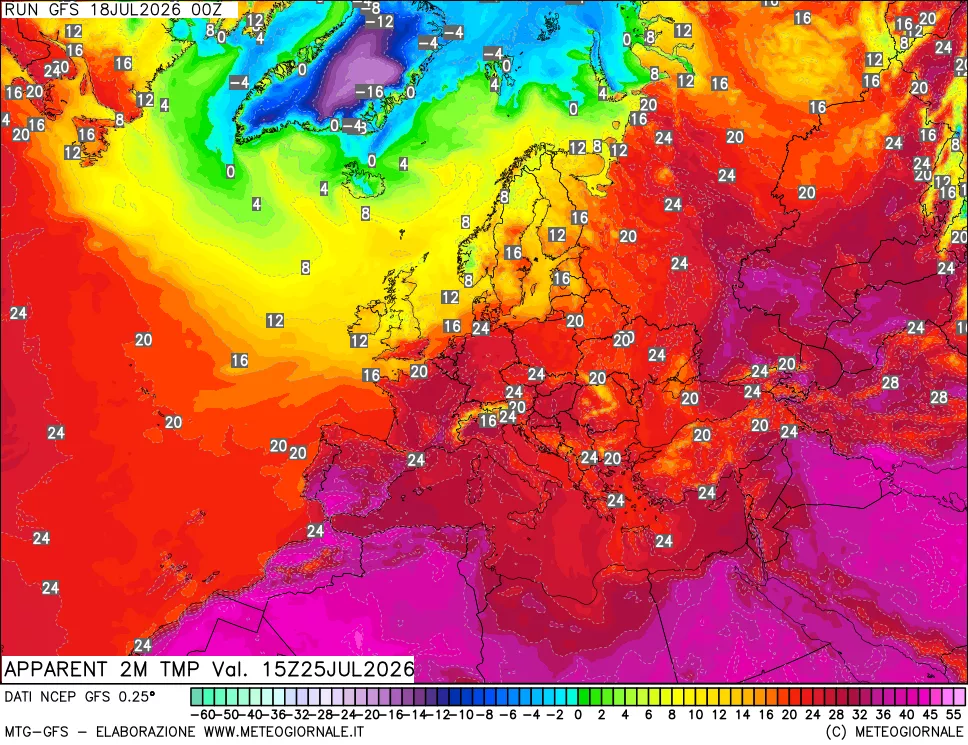 mappa Temp percepita