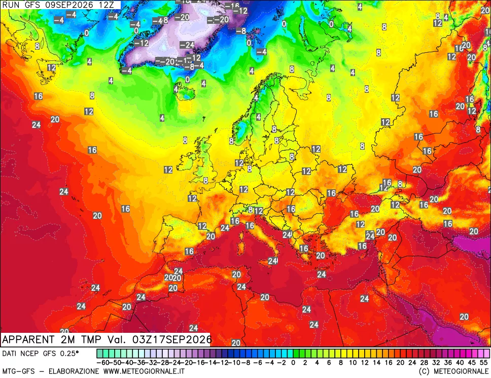 mappa Temp percepita