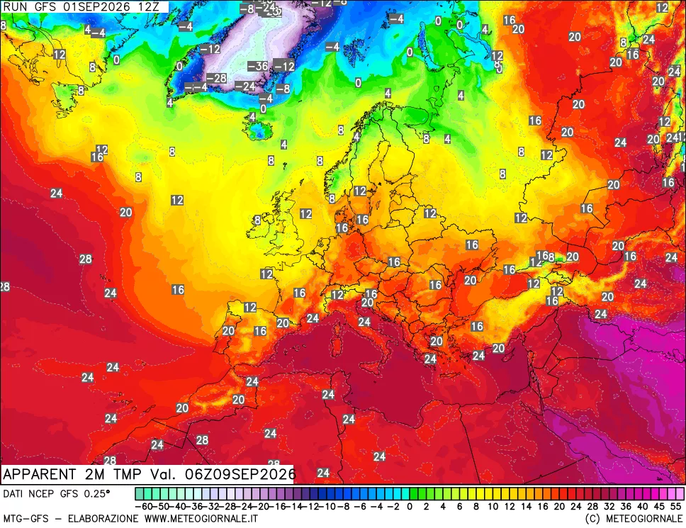mappa Temp percepita