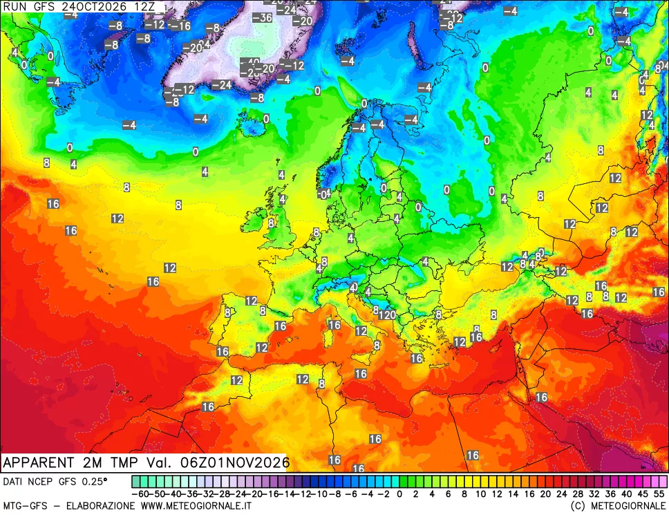 mappa Temp percepita