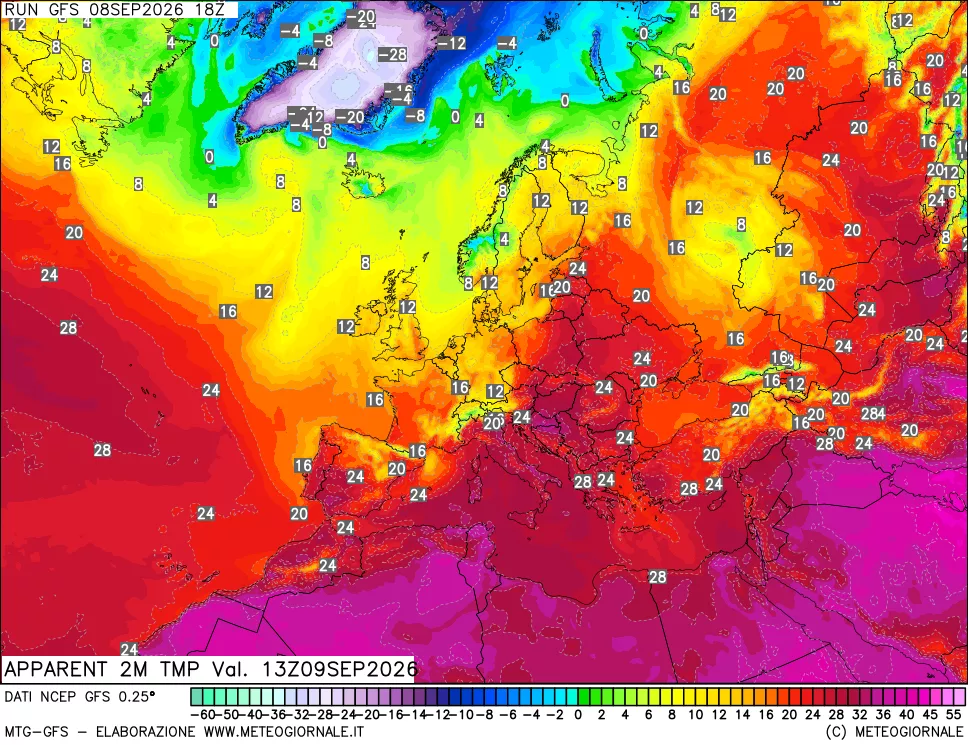 mappa Temp percepita