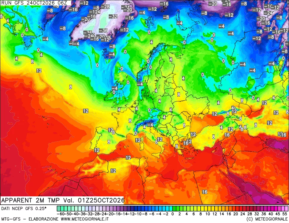 mappa Temp percepita