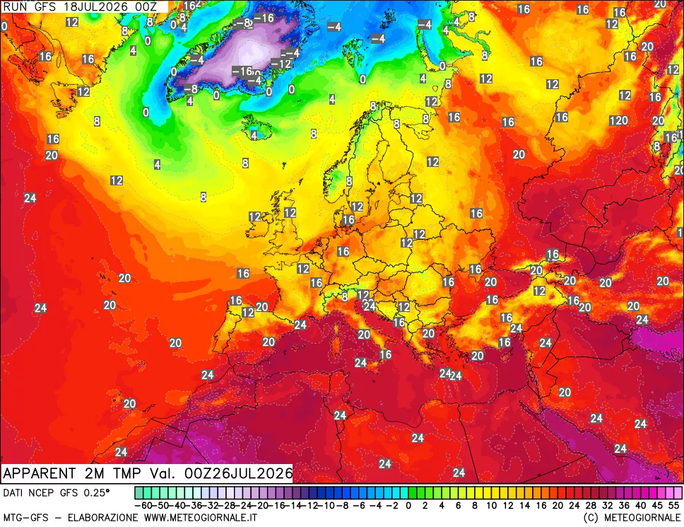 mappa Temp percepita