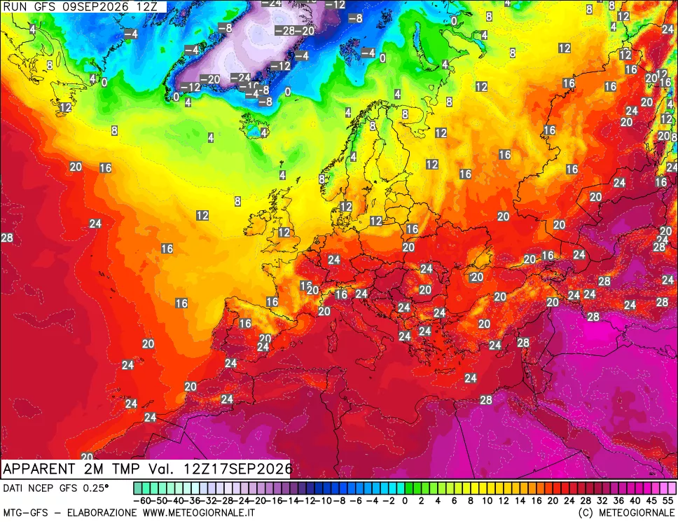 mappa Temp percepita