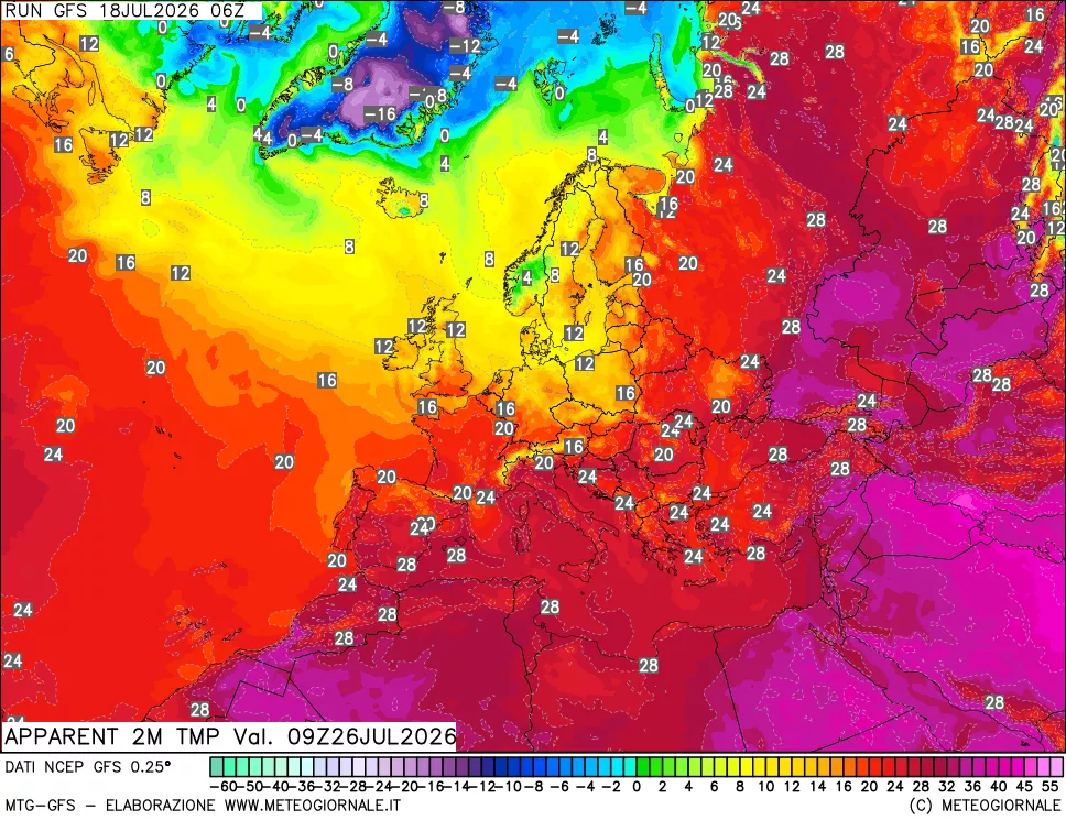 mappa Temp percepita