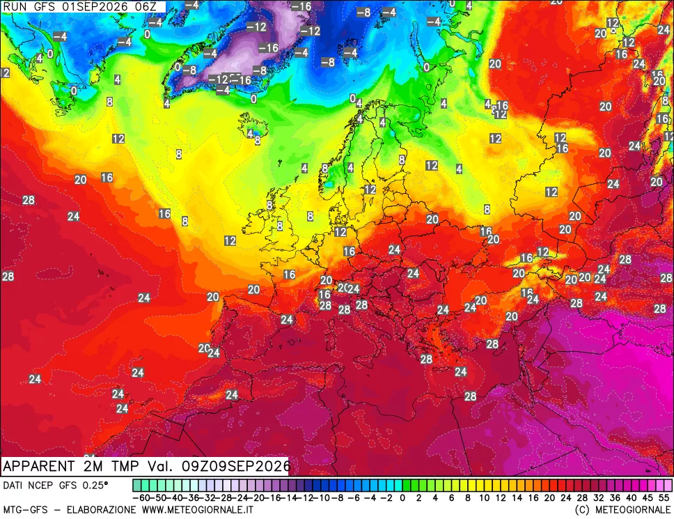 mappa Temp percepita