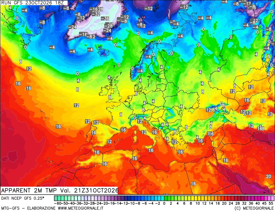 mappa Temp percepita