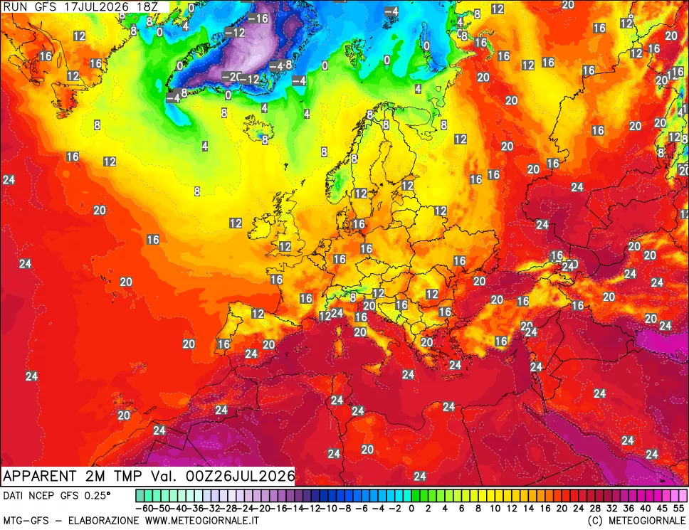 mappa Temp percepita