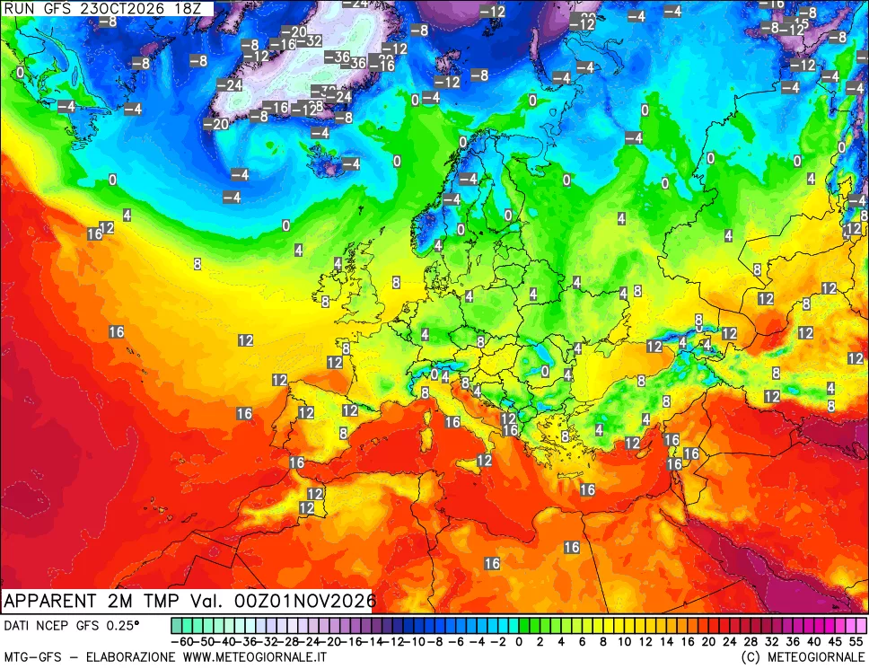 mappa Temp percepita