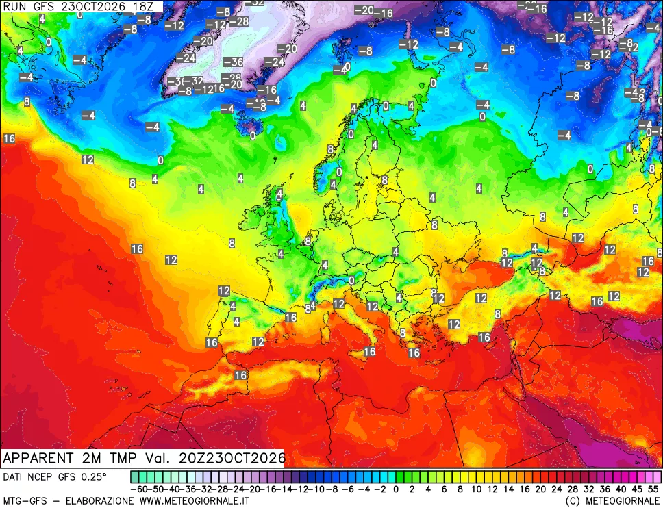 mappa Temp percepita