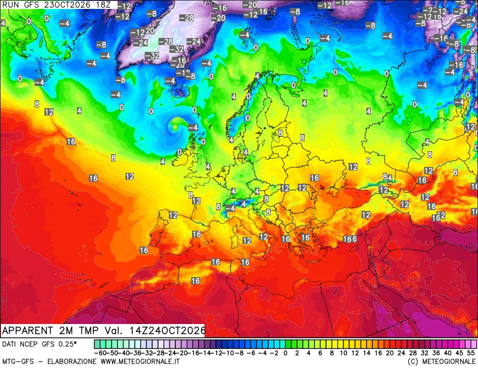 mappa Temp percepita