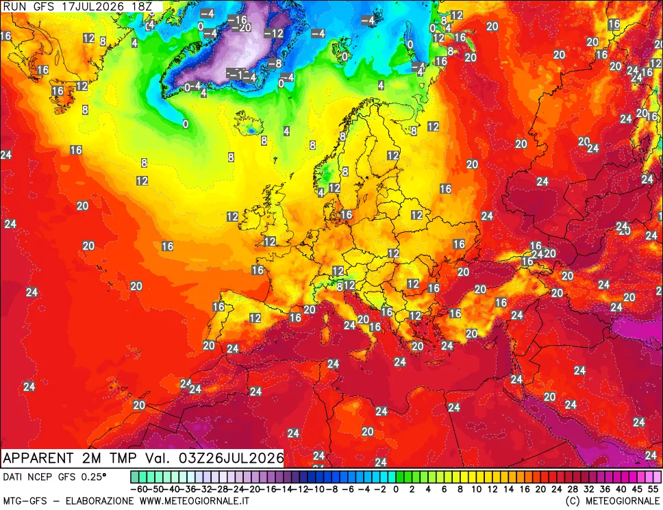mappa Temp percepita
